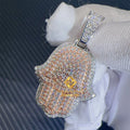 Iced Out Shining Jewelry Hip Hop Pendant 925 Silver Two Tone White Gold Rose VVS1 Moissanite Diamond Hamsa Pendant