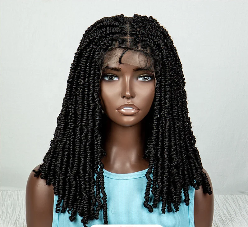 LINDALHAIR Short Braided Wigs for Black Women Passion Twist Cornrow Braided Wigs Knotless Full Lace Spring Twist Braids Wig