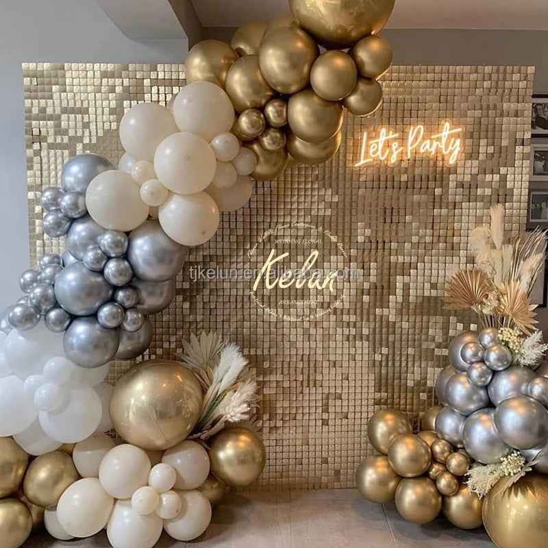 L-SW006 Wholesale Sequin Wall Panel Backdrop Shimmer Sequin Wall Panel Sequin Wall Panels for Birthday Event Decoration