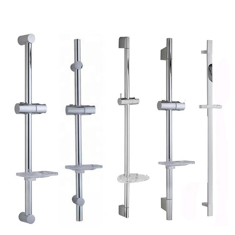 Rustproof Chrome Grab Bars Shower Kit Single Water Outlet Modern Eco-Friendly Bathroom Support Bar