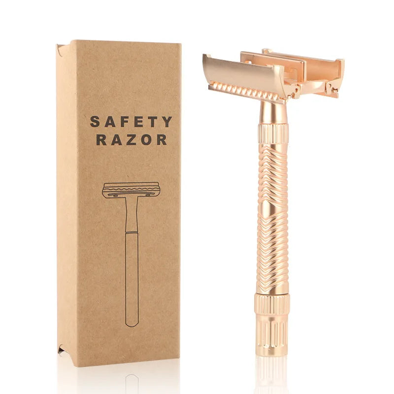 JDK 1PC High End Butterfly Opening Safety Razors Gold Color Shaver