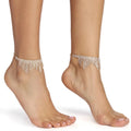 Full Crystal Chain High Heel Anklet Personality Bride Shoes Jewelry Beach Rhinestone Tassel Anklets for Women