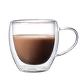 Best Selling 150/250/350/450ml Transparent High Borosilicate Double Wall Glass Cup