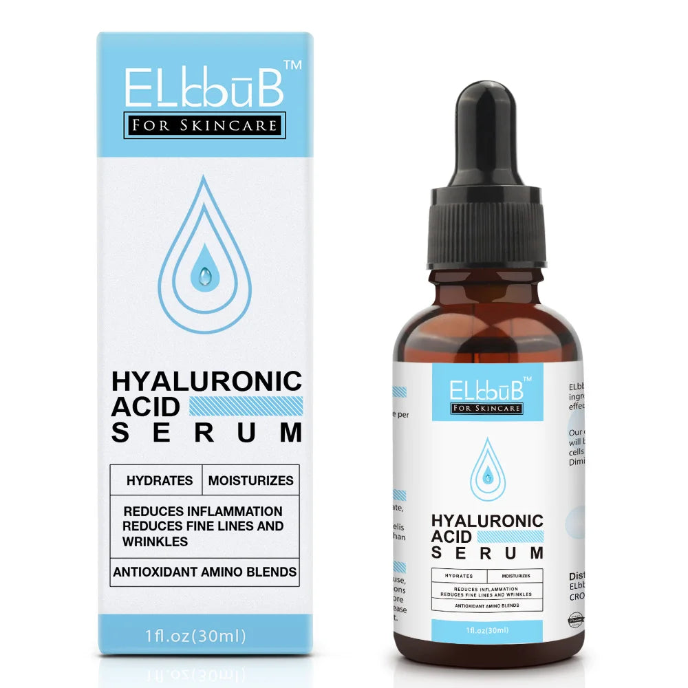 ELbbuB 30ml Skincare Face Serum Korean OEM ODM Moisturizing Pure Hyaluronic Acid Serum