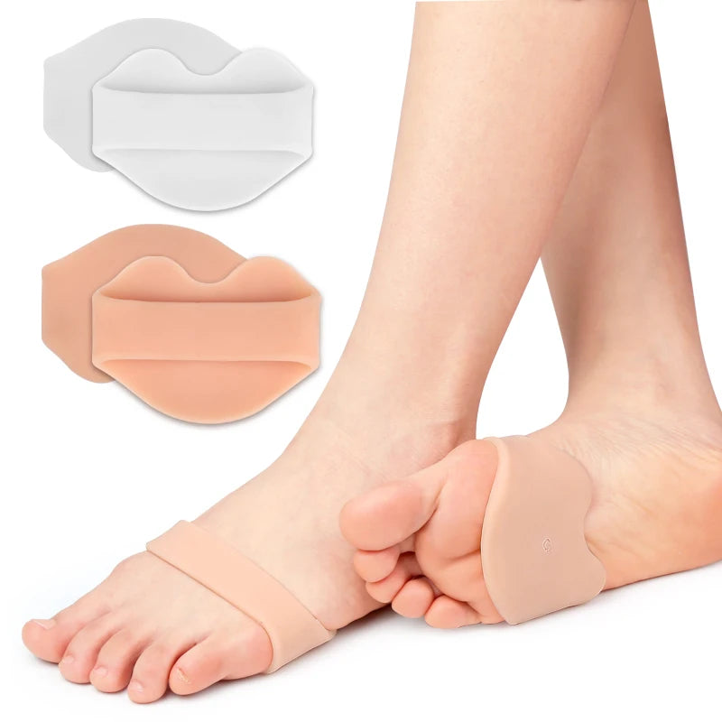 Silicone SEBS Metatarsal Pads Forefoot Cushion for Ball of Foot Toe Pad Callus Blisters Relief Soft Elastic Premium Pain Relief
