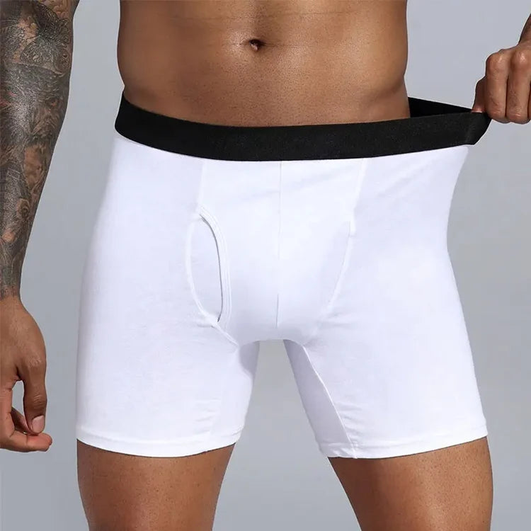Wholesale 4Pcs/Lots Male Lingerie Cotton Shorts 5" Inseam Trunks Plus Size Ropa De Hombre Boxer Briefs Men Underwear Custom Logo