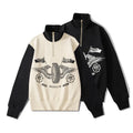 Fall Winter Sweat Shirts Apparel Clothing Manufacturers Printed Graphic Zip up Men's Sweater Men s Hoodies Mock Neck Sweatshirts