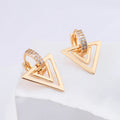 Simple Womens Gold Plated Jewelry with Zircon Pop Several Patterns 18k Earrings