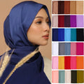 Sharut Wholesale Luxury Premium Elegant Malaysia Islam Muslim Women Satin Silk Hijab Scarf Plain Shawl Hijabs