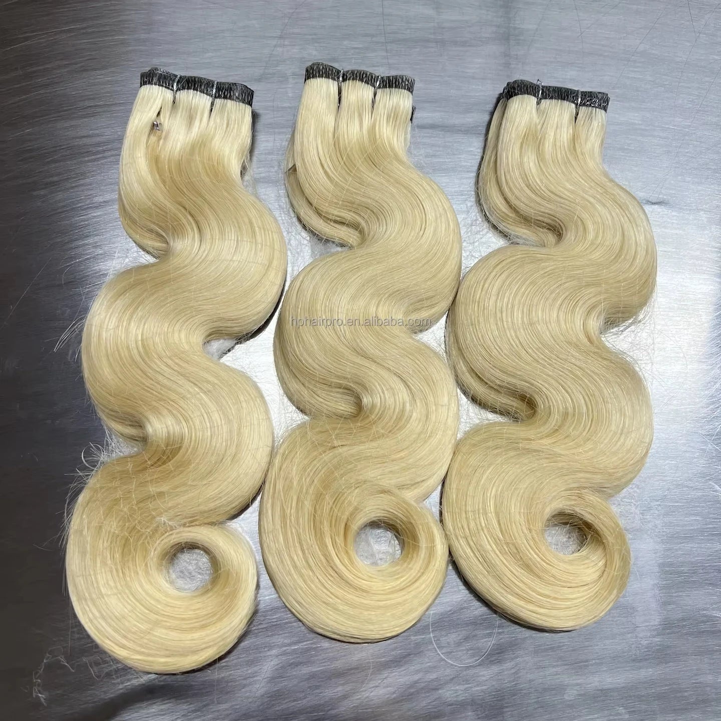 Invisible Weft Hair Extensions Super Double Drawn Remy Hair Injected PU Skin Weft Tape Body Wavy
