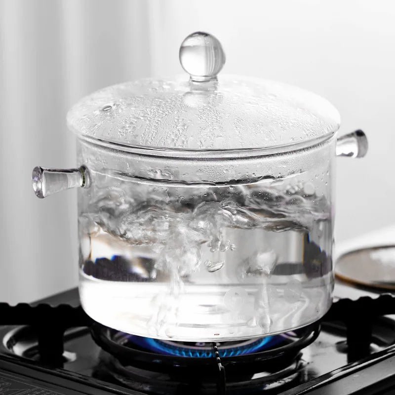 High Borosilicate Glass Open Fire Heating Mini Saucepan Noodle Bowl Soup Pot MegaBDM