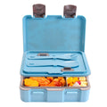 Custom 4 Compartment Leakproof Portable Bento Lunch Box New Design Dual Tier Bpa Free Heatable Food Container for Kids