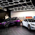 ZT1028 2.4*4.8m Carwash Light Ceiling Mounted Car Detailing Workshop Lights Hexagon Led Light