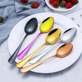 1010 Titanium Plated 304 Stainless Steel Knife Spoon Hotel Western Food Steak Knife Dessert Spoon Tableware Gift Box High
