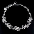 Sterling Silver 4*4mm Semi Mount Bracelet Empty Support Blank Claw Setting S925 Mountain Base Without Center Stone for Inlay DIY