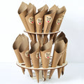 43 Holes Double Layers Wedding Confetti Cone Holder Kraft Paper Wedding Confetti Cone Frame Tray Rustic Wedding Decoration