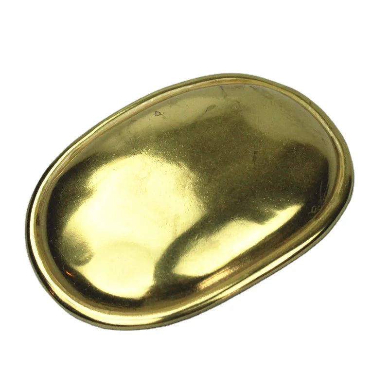 Custom Personalized 3D Zinc Alloy Brass Plated Pin Buckle for Men's Belt Oval 78x60mm Two Color Options John Leather JH-04-38