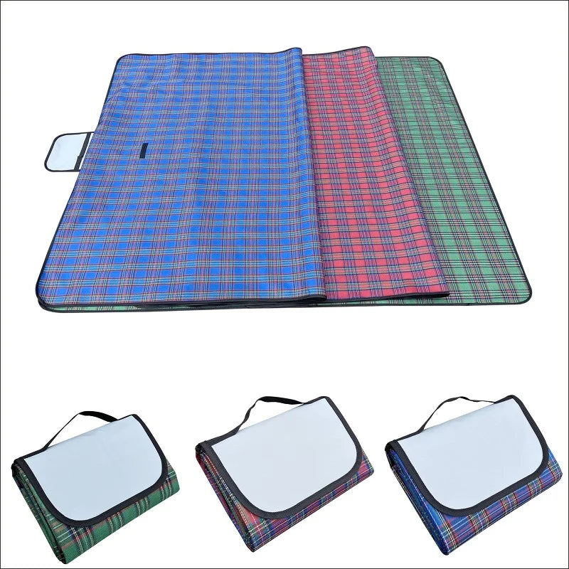 Portable Waterproof Folding Mat Multiplayer Tourist Plaid Blanket Foldable Picnic Mat for Outdoor Beach