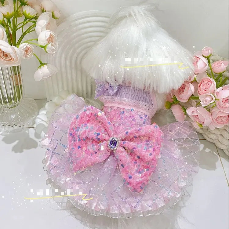 New Beautiful Pet Bow Pong Skirt Dog Clothing