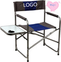 Woqi Portable Folding Director's Chair with Side Table Cup Holder for Kids Outdoor Gym Park Hotel Use