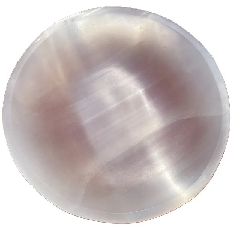 Wholesale Custom-made Engraved Crystal Bowl White Selenite Round Bowl