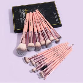MAANGE Wholesale Private Label Luxury Professional 18 Piece Makeup Brush Set with Paper Packaging Box Makeup Brush Set