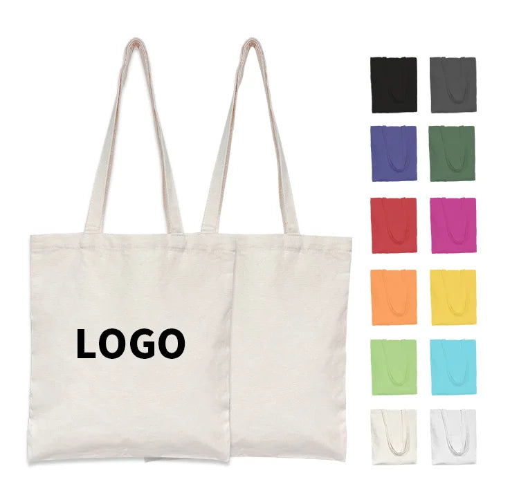 Custom Printed Organic Cotton Canvas Shopping Tote with Handle Sublimation Blank Tote Bag with Custom Logo