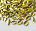 1000pcs/pack Tiny Brass Leaf Charm 4x7mm Textured Leaf Structure DIY Findings