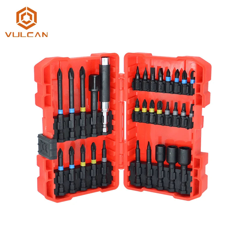 Vulcan Industrial HSS Drill Bits Set with Magnetic Screwdriver Bits Straight Shank Factory Direct Price for Metalworking MegaBDM