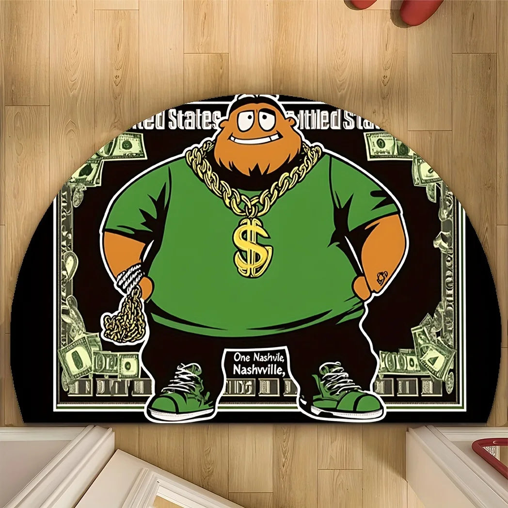 American Retro Polyester Kitchen & Living Room Door Mat Easy-to-Care Washable Dirt-Resistant for Home Entrance