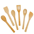 Wooden Kitchen Accessories Set Utensil 6 Piece Bamboo Cooking Utensils Cutlery Spatula Fork Spoons for Tableware Home Kitchen