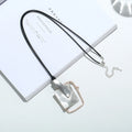 TongLing European Vintage Sweater Necklace Female Geometric square Necklace for Daily Life