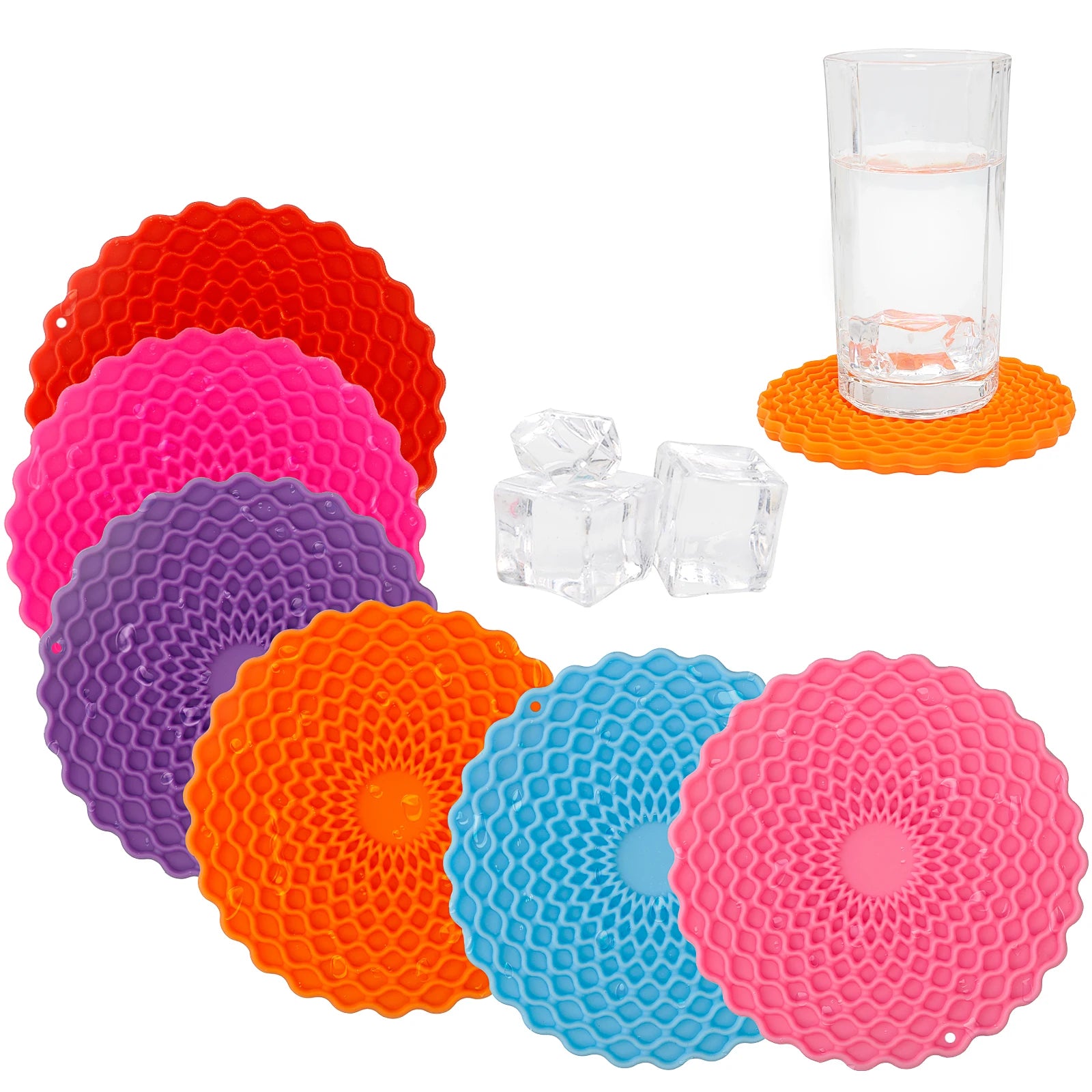 2022  Hot Seller Kitchen & Tabletop Soft Silicone Drink coaster Cup Mat