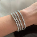 Silver 925 Original Round Excellent Cut 3mm Diamond Test Past D Color VVS1 Moissanite Party Bracelet Adjustable Chain for Women