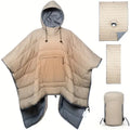 New Design Multifunctional 4 Season Sleeping Bag Poncho Coat Cloak Outdoor Camping Indoor Home Wearable Sleeping Bag