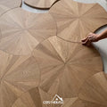 Foshan Factory Hot Sale European Oak Wood Floor Shaped Wide Plank with Brushed Matt Finish Modern Design Hardwood Flooring