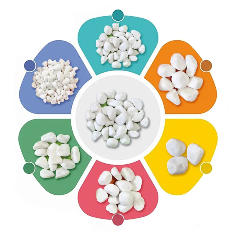 Pebble Manufacturer Supplies White and Black Gravel for Courtyard Landscaping and Paving Polished and Unpolished Pebbles