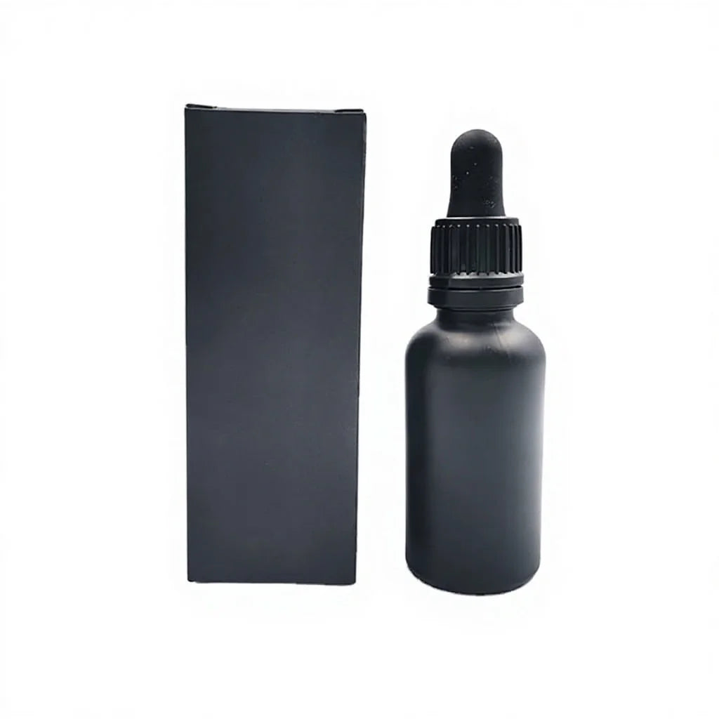 30ml 50ml 100ml Amber clear Blue Green White Frosted pink Gold Cosmetic Black Glass Dropper Bottle Guangdong Screen Printed No
