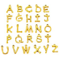 Handmade Pvd 18K Gold Plating Stainless Steel 26 Letter Pendant Sweaters Necklace Pendant for Jewelry Making