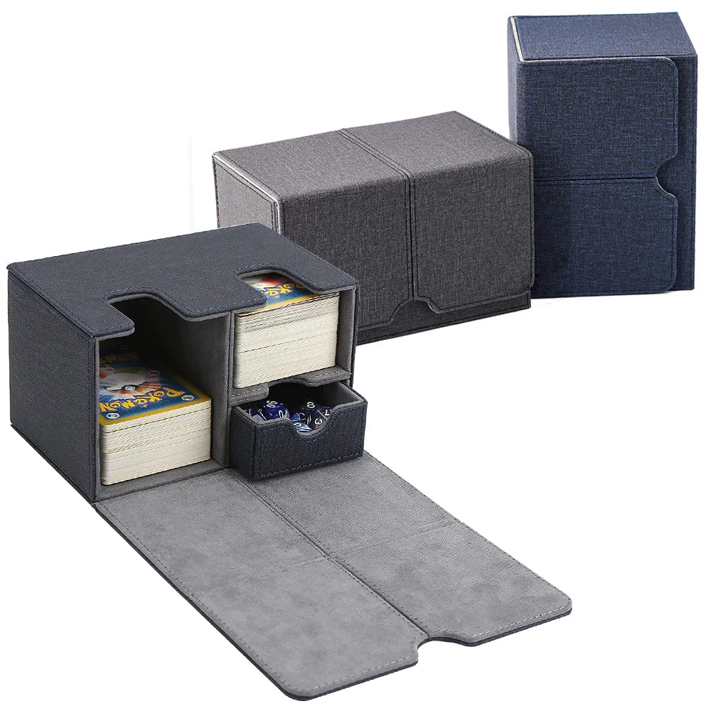 Leather Deck Box Card Sports Cards Deck Box Magnetic Closure Trading Card Storage Box