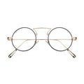 Fashionable Double Bridge Round Metal Eyeglasses Frames Anti-Blue Light Eyewear for Women