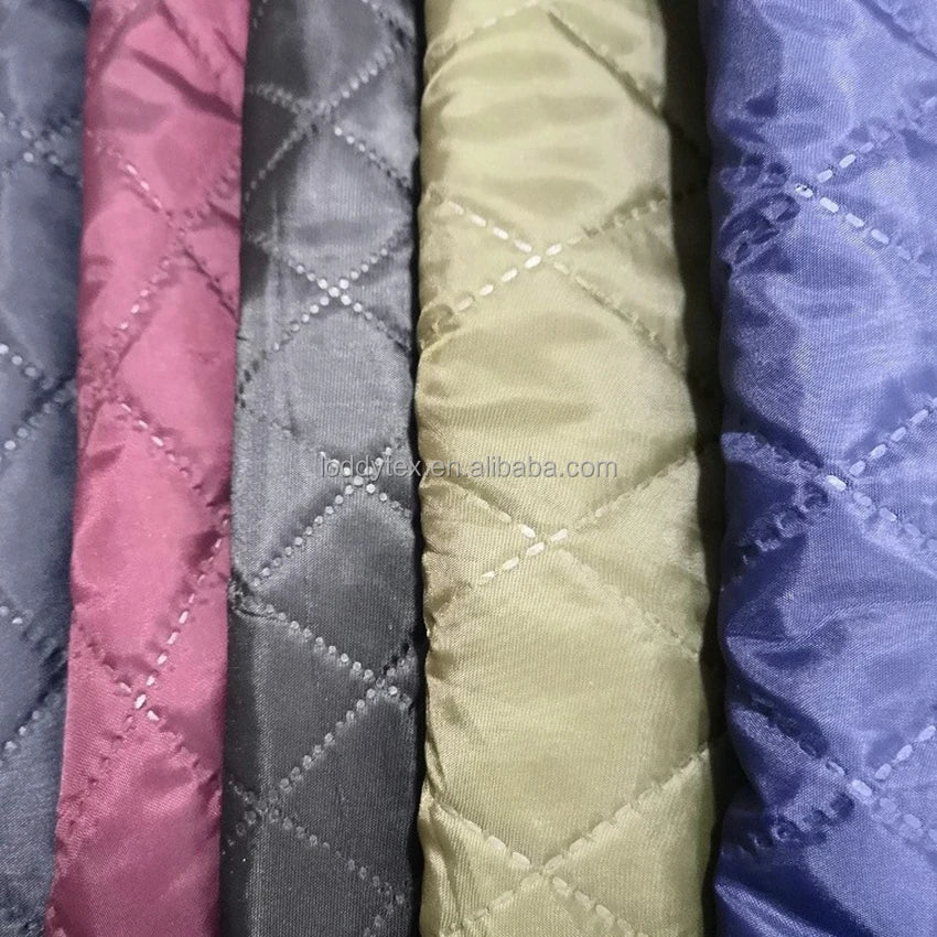 Polyester Ultrasonic Quilt Fabric / Waterproof Jacket Lining Fabric / Quilted Down Coat Fabric