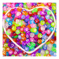 Hengxin 7 MM Acrylic Beads Colorful Alphabet Beads Kit for Jewelry Bracelets Necklaces Earrings Craft Making