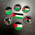 Customizable Palestinian Flag Insignia Plastic Acrylic Brooch Pin Badge with Safety Pin Can Be Designed to Your Specific Request