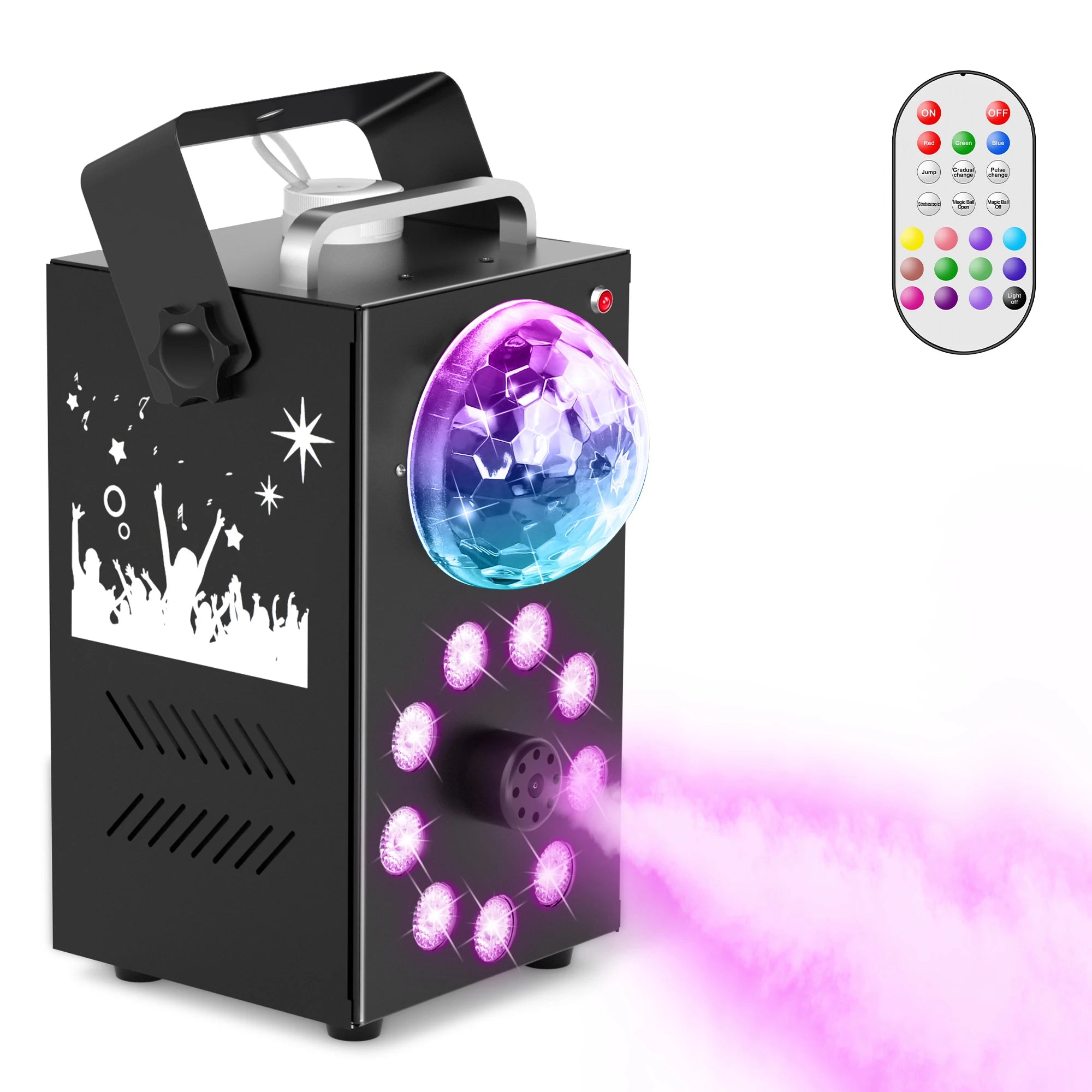 700W 9PCS Three-in-one Full-color High-power LED Smoke Machine Fogger