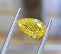 Redleaf Lab Diamond Wholesale Price Fancy Vivid Yellow IGI Certified 1CT 2 Carat 3CT Pear Shape Loose HPHT CVD Lab Grown Diamond