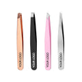 Best Rose Gold Grooming Kit Lash Tweezers Titanium Gold Fancy Eyebrow Tweezers Set Private Label with case