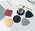 Advertisement Gift Custom Shape Metal Coasters Sublimation Stainless Steel Golden Coaster