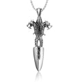 Casting Stainless Steel Men's Punk Double Dragon Cross Sword Pendant for Husband Gift Necklace Jewelry