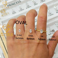 Junyuan Custom Gemstones Carat Size Comparison Chart 5A Oval Shape Cz Gem Size Set Diamond Selector Kit for Jewelry Store